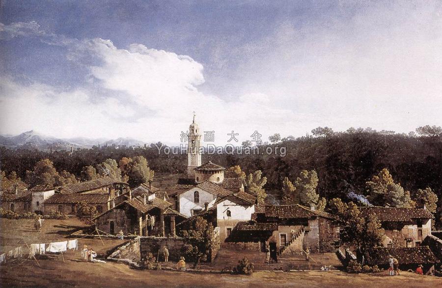 View of Gazzada near Varese - 贝尔纳多·贝洛托
